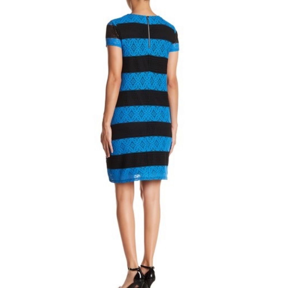 Maggy London Stripe Lace Shift Dress - Picture 2 of 3